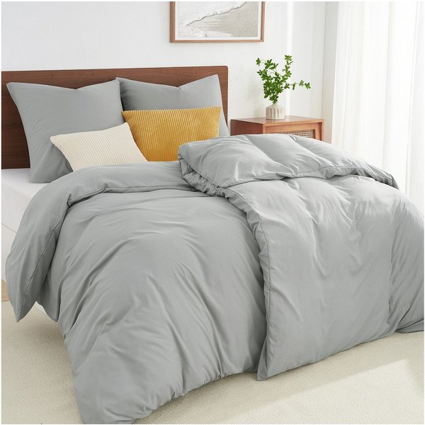 Topfinel Bettwäsche 135x200cm, Seersucker Bettwäsche-Sets, bügelfrei, allergiker, kühlende, 100% Mikrofaser, 4 teilig, Pflegeleicht, kuschelig, weich, Winter So