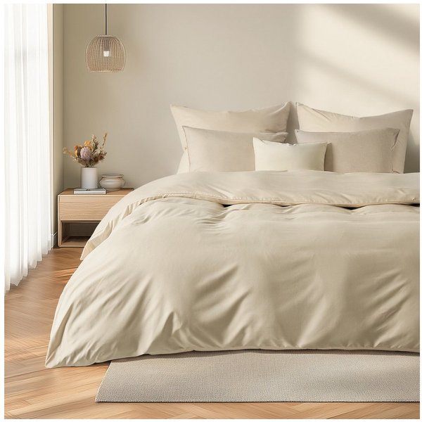 Topfinel Bettwäsche 135x200cm, Seersucker Bettwäsche-Sets, bügelfrei, allergiker, kühlende, 100% Mikrofaser, 3 teilig, Pflegeleicht, kuschelig, weich, Winter So