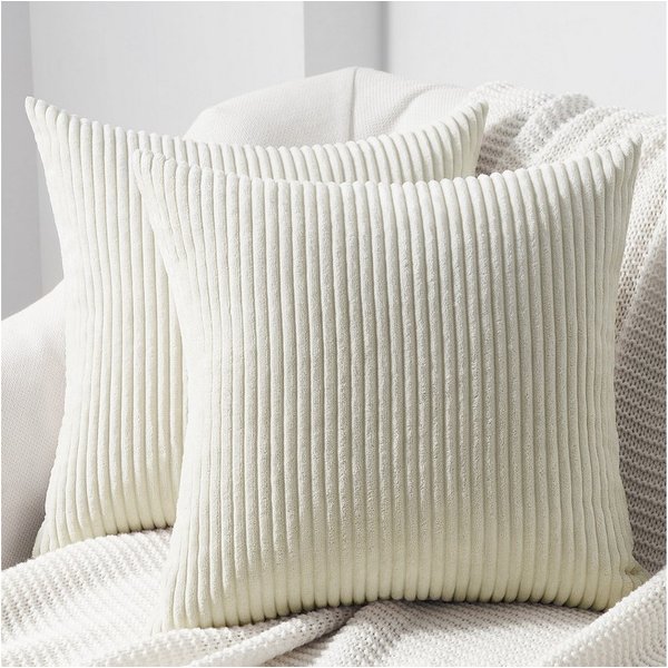 Topfinel Kissenbezug gestreiftes Muster,2er Set Kissenhülle Dekokissen Kissenbezug, Kordsamt 30x60 Sofakissen Couchkissen Zierkissenbezug Dekokissen
