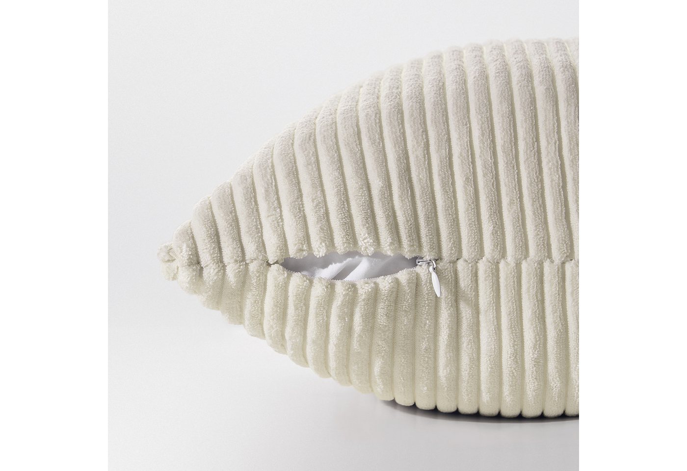 Topfinel Kissenbezug gestreiftes Muster,2er Set Kissenhülle Dekokissen Kissenbezug, Kordsamt 30x60 Sofakissen Couchkissen Zierkissenbezug Dekokissen – Bild 4 von 5