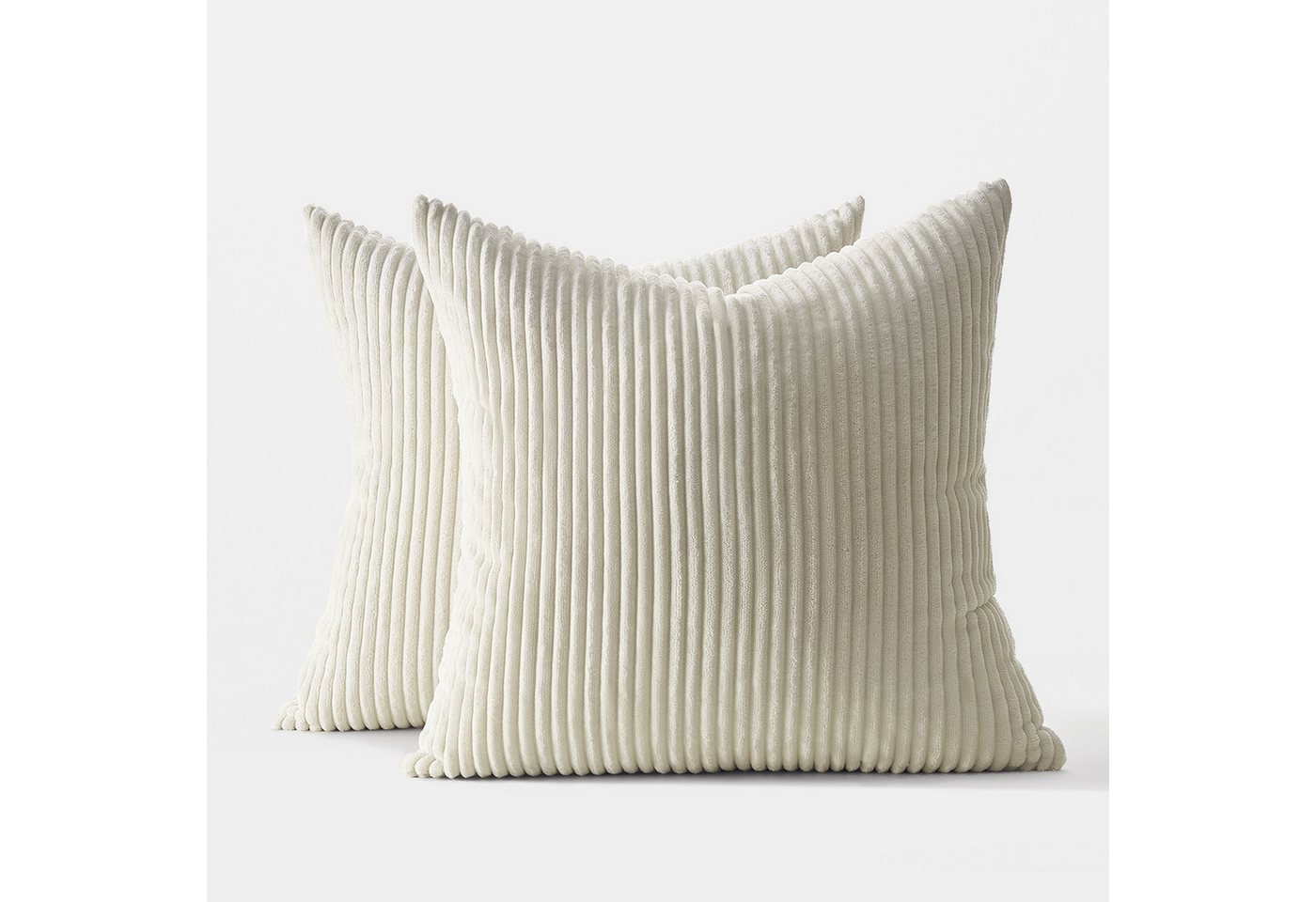 Topfinel Kissenbezug gestreiftes Muster,2er Set Kissenhülle Dekokissen Kissenbezug, Kordsamt 30x60 Sofakissen Couchkissen Zierkissenbezug Dekokissen – Bild 5 von 5