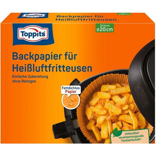 Toppits Backpapier, Ø 20 cm, für Airfryer