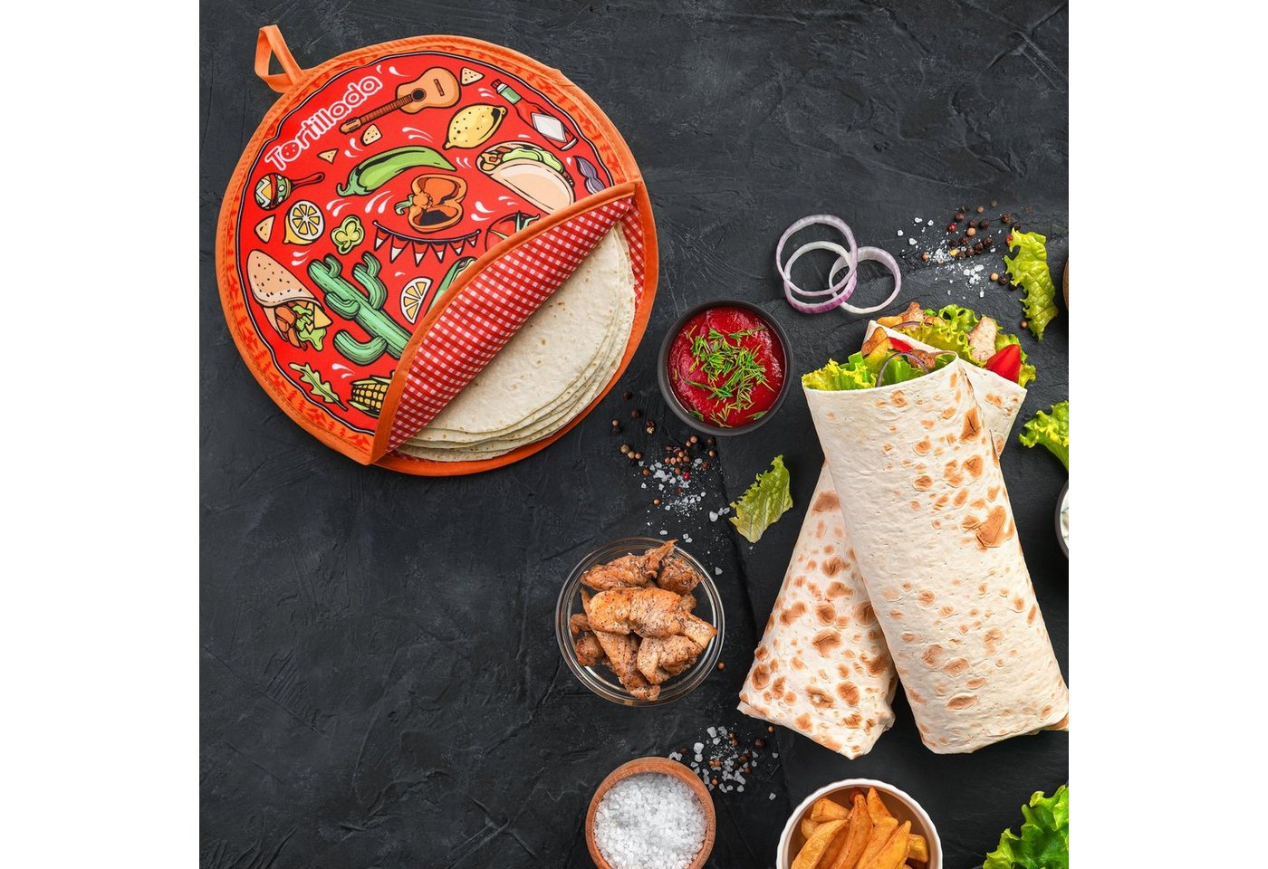 Tortillada Brotkorb Tortilla Wärmer – Bild 5 von 5
