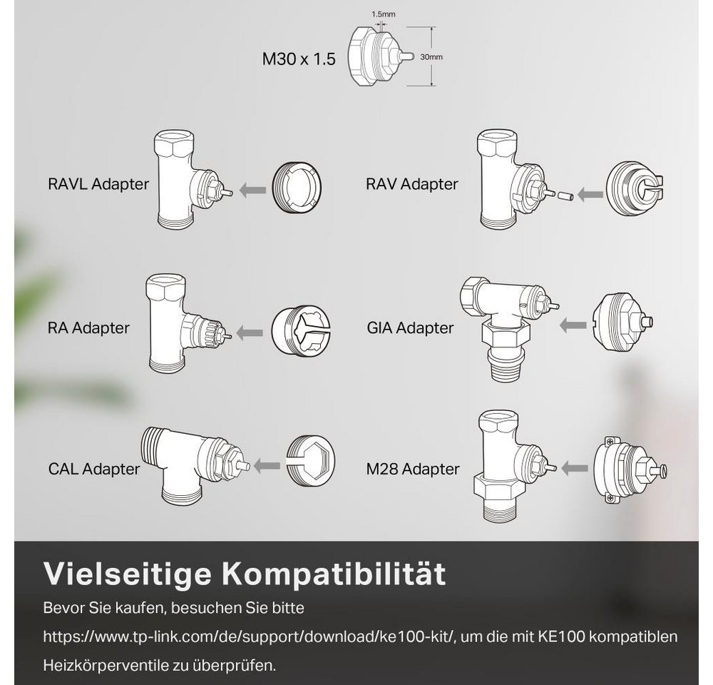 tp-link KE100 KIT Smart-Home-Zubehör, Kasa smartes Heizkörperthermostat - Wifi Starter Kit – Bild 2 von 5