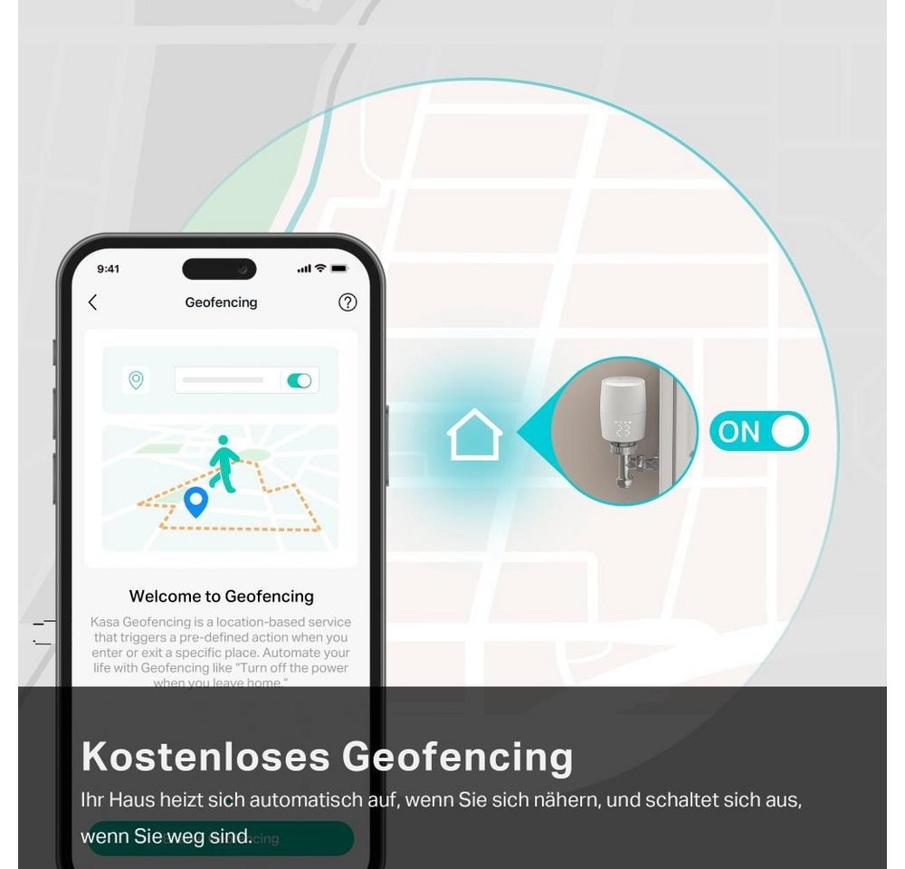 tp-link KE100 KIT Smart-Home-Zubehör, Kasa smartes Heizkörperthermostat - Wifi Starter Kit – Bild 5 von 5