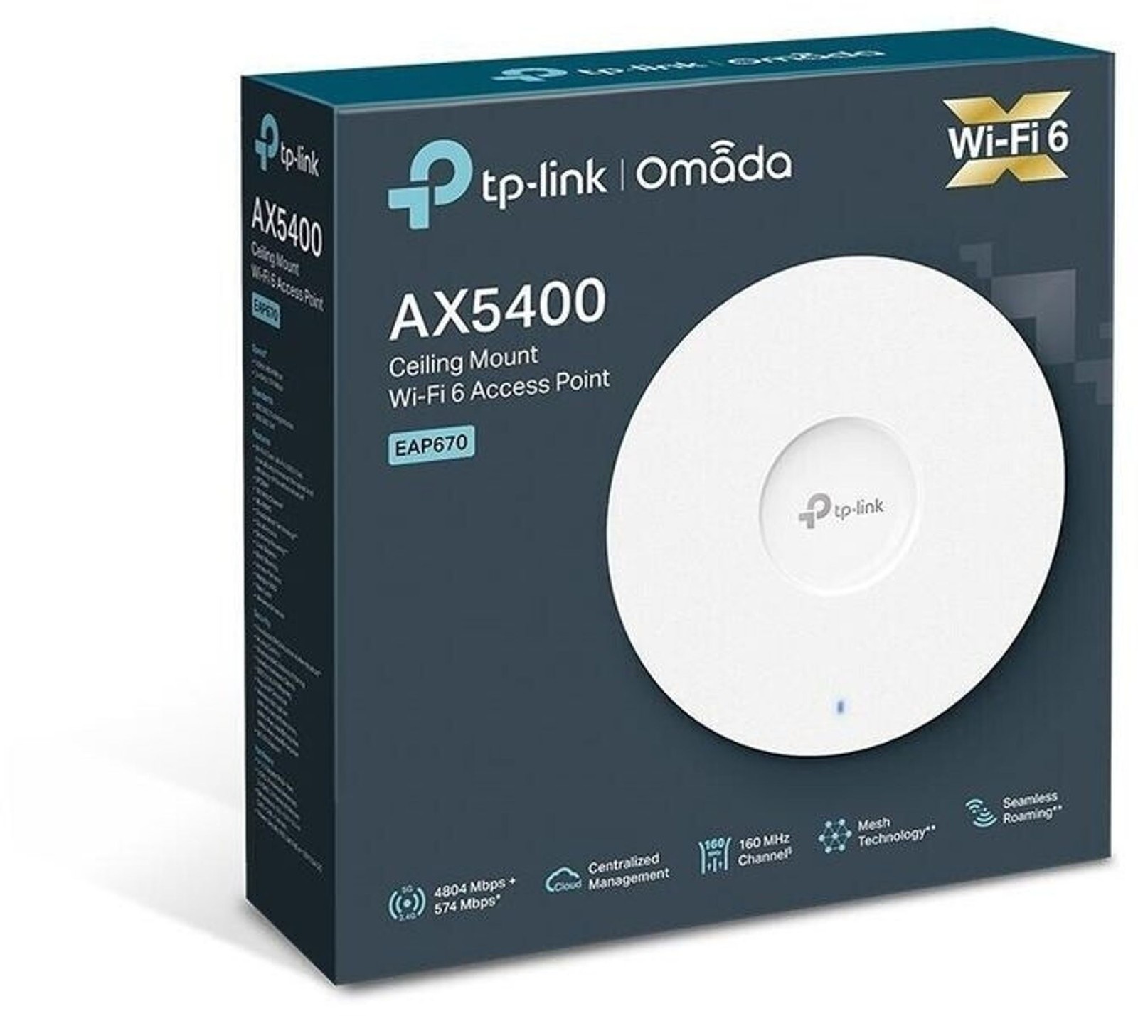 TP-Link Omada EAP670 AX5400 WLAN Dualband Access Point zur Deckenmontage