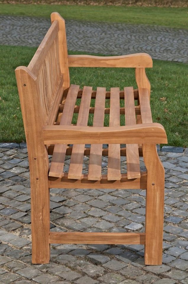 TPFGarden Gartenbank Jacky, Teakholz Sitzbank Garten Bank massiv Sprossen-Design Breite 120cm – Bild 3 von 5