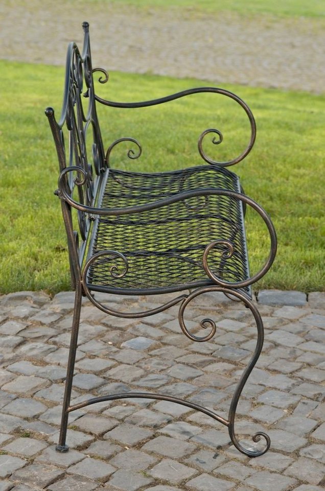 TPFGarden Gartenbank Targo, hochwertige lackierte Metallbank Eisenbank für 3 Personen Bronze – Bild 3 von 5