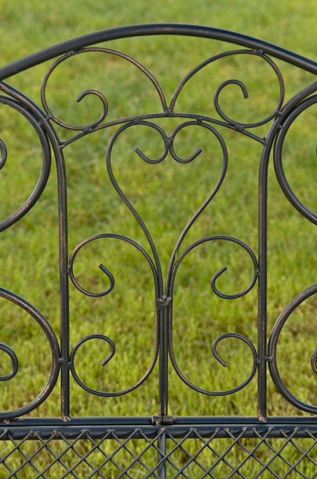 TPFGarden Gartenbank Targo, hochwertige lackierte Metallbank Eisenbank für 3 Personen Bronze – Bild 4 von 5