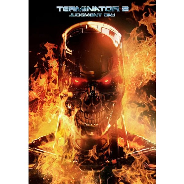 TPFLiving Kunstdruck (OHNE RAHMEN) Poster - Leinwand - Wandbild, Amerikanisches Science-Fiction-Leinwandgemälde zum Film Terminator (Leinwandbild XXL), Farben: 