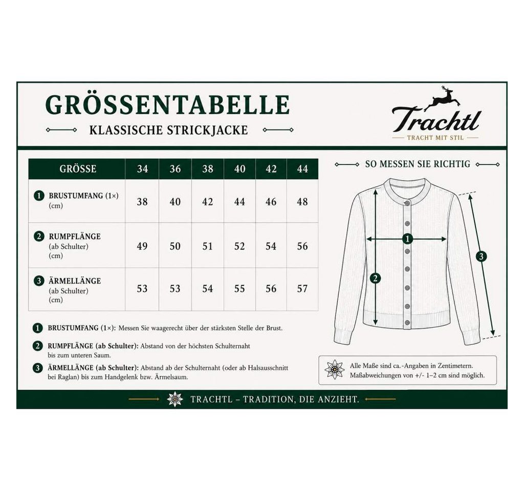 Trachtl Trachtenjacke Rot Klassik – Bild 3 von 3