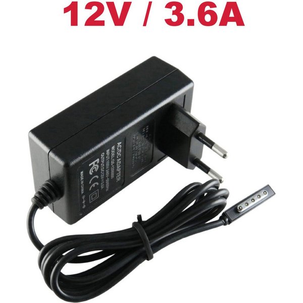 Trade-Shop Ladekabel passend für Microsoft Surface RT/Pro/RT 10.6/Pro 2 Notebook-Netzteil (Ersatz für DSE-AD24-120200, Q6T-00002 - Stecker Eingang: EURO-Stecker