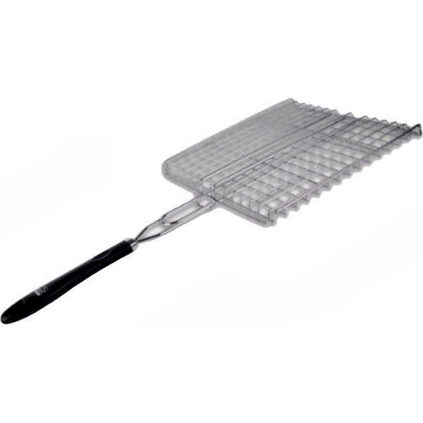 trade4less Grillrost iDECT Edelstahl-Grillkorb mit Griff, 59x29 cm, Fisch, Gemüse & Steak (1er), Wender für Fisch, Fleisch & Gemüse aus robustem Edelstahl 59x29