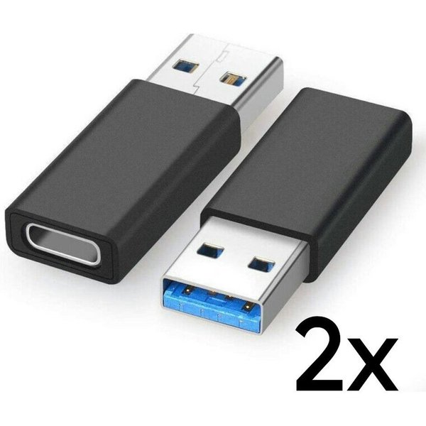 TradeNation USB Adapter Stecker USB C OTG Ladeadapter Konverter USB A auf USB C Smartphone-Adapter USB 3.0 Typ A zu USB-C, Plug and Play OTG USB 3.0