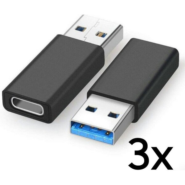 TradeNation USB Adapter Stecker USB C OTG Ladeadapter Konverter USB A auf USB C Smartphone-Adapter USB 3.0 Typ A zu USB-C, Plug and Play OTG USB 3.0