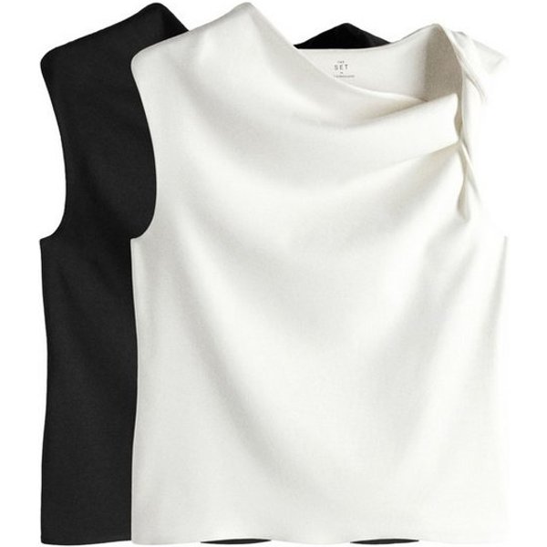 The Set Trägertop The Set Oberteile mit Drehdetail, 2er-Pack (2-tlg)