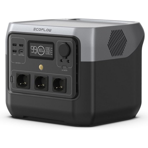 Ecoflow EcoFlow Tragbare Powerstation RIVER 2 Max 512 Wh Solargenerator Powerstation EcoFlow River 2 Max EcoFlow RIVER 2 Max 160000 mAh (220-240 V), X-Boost Fun