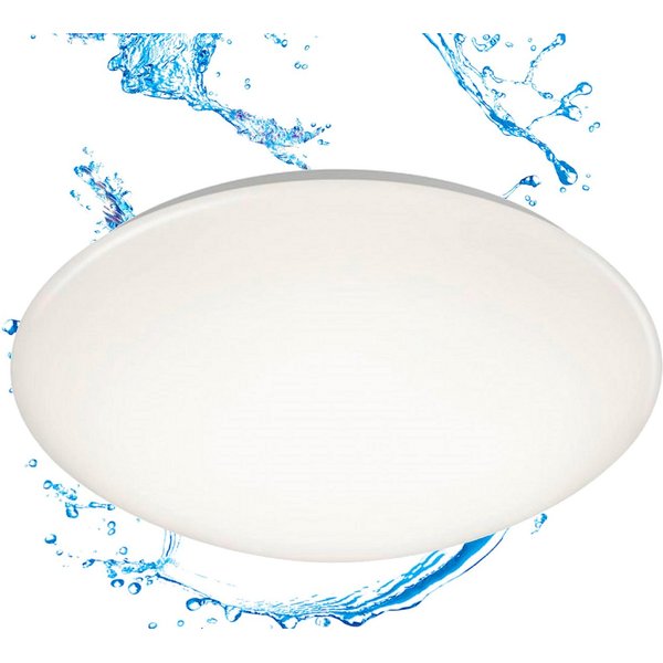 TRANGO LED Deckenleuchte, CCT, 3105 Modern IP44 LED Deckenstrahler 43cm Ø mit CCT Farbtemperatur-Steuerung (durch ON/OFF Lichtschalter) Lichtfarbe 3000K I 4000K
