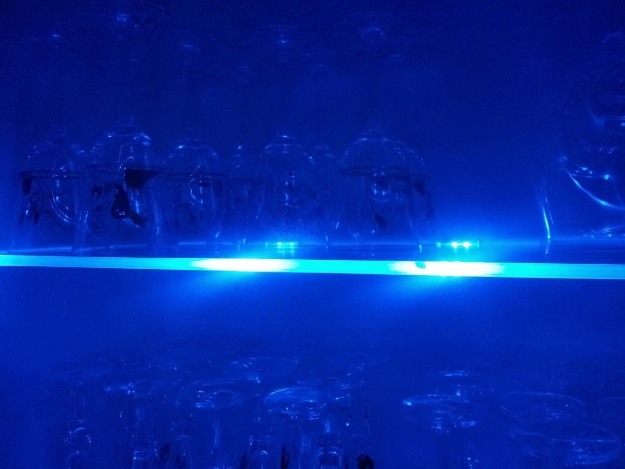 TRANGO LED Glaskantenbeleuchtung, 4er Set RGB Farbwechsel LED Glaskantenbeleuchtung 5022-04 inkl. Fernbedienung Schrankbeleuchtung I Glasbodenbeleuchtung I Vitr – Bild 2 von 5