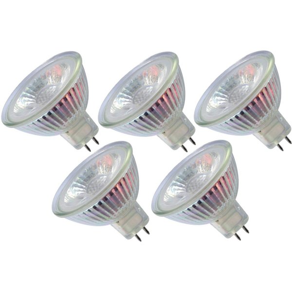 TRANGO LED-Leuchtmittel, 5er Set MR16-NT3 LED Leuchtmittel mit MR16 Fassung zum Austausch von herkömmlichen Halogen Leuchtmittel MR16 I GU5.3 I G4 12 Volt 3000K