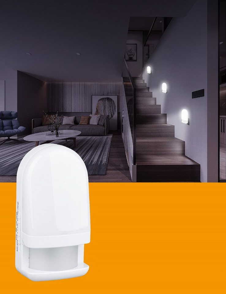 TRANGO LED Nachtlicht, Bewegungsmelder, 2er Set LED Sensor Nachtlicht 11-238 in Weiß mit Automatikfunktion direkt 230V mit Bewegungssensor, Sicherheitslicht, St – Bild 2 von 4
