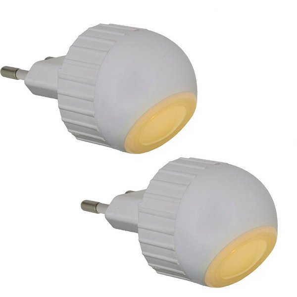 TRANGO LED Nachtlicht, Tageslichtsensor, 2er Pack 11-26E LED Steckerlicht *EYE* Wandlampe, Steckdosenlampe, Orientierungslicht, Kinderlicht, Nachtlicht, Steckdo