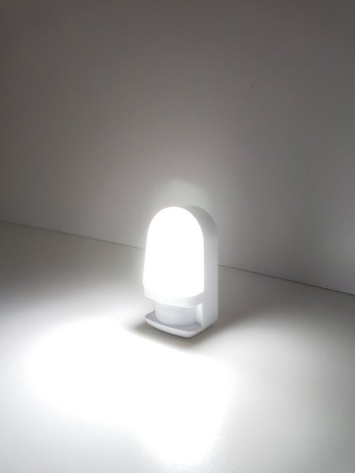 TRANGO LED Nachtlicht, Bewegungsmelder, 2er Set 11-239 LED Sensor Nachtlicht in Weiß mit Automatikfunktion I Betrieb mit 3x AAA Batterie (nicht enthalten) mit B – Bild 3 von 5