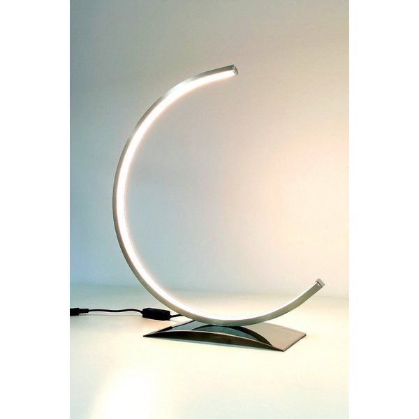 TRANGO LED Tischleuchte 2019-03S, 2019-03S *MOONLIGHT* stufenlos dimmbar & CCT Lichtfarbe Steuerung 3000K-4500K-6500K mit Schnurschalter LED Lichtleiste (Edelst