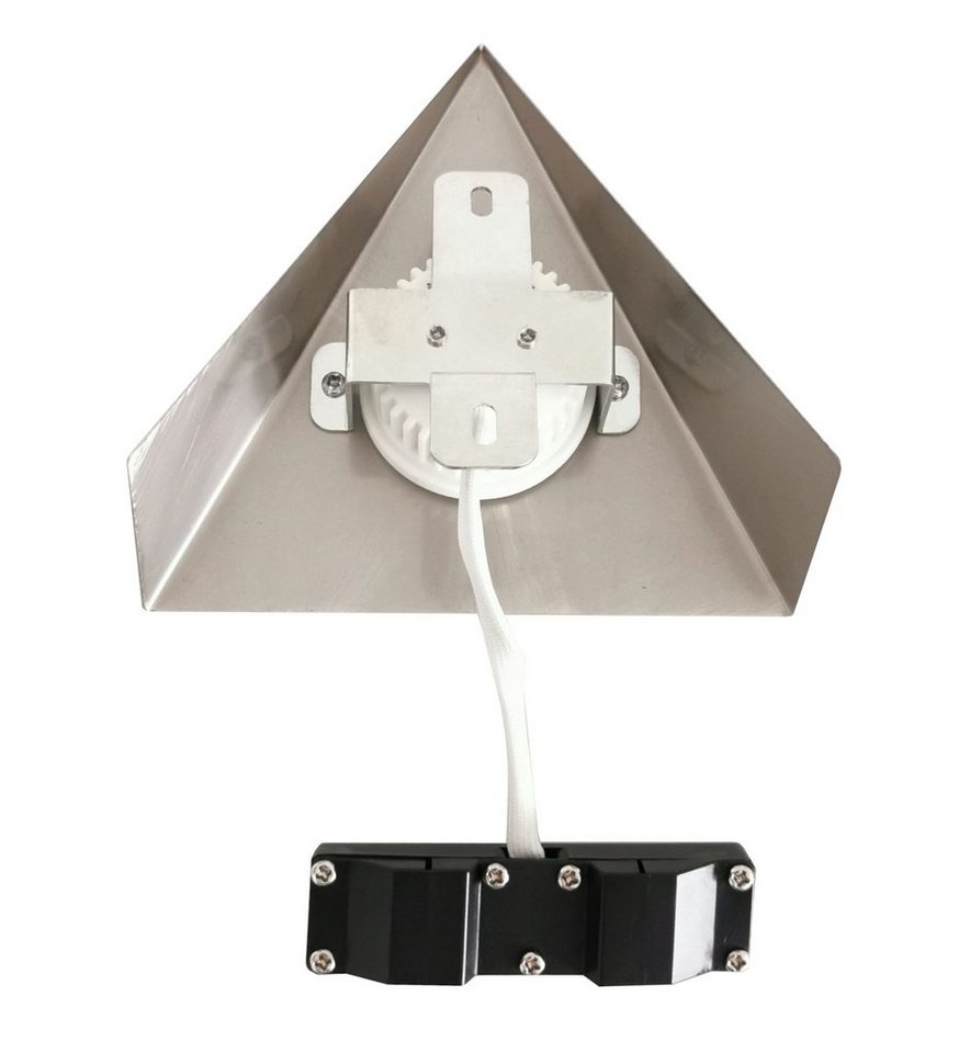 TRANGO LED Unterbauleuchte, 6er Set 6739-62 LED-Küchenunterbauleuchte *COOK* LED Einbauleuchte - Einbaustrahler aus Edelstahl inkl. 6x 4.8 Watt LED Modul 3000K  – Bild 3 von 5