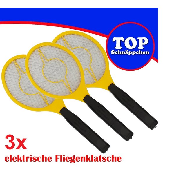 TRANGO Moskitonetz (3er Pack FL2004-3 elektrische Fliegenklatsche - Mückenfänger - Obstfliegenfänger, 3 St., Fliegenfänger – Spinnenfänger), Mückenjäger – Flieg