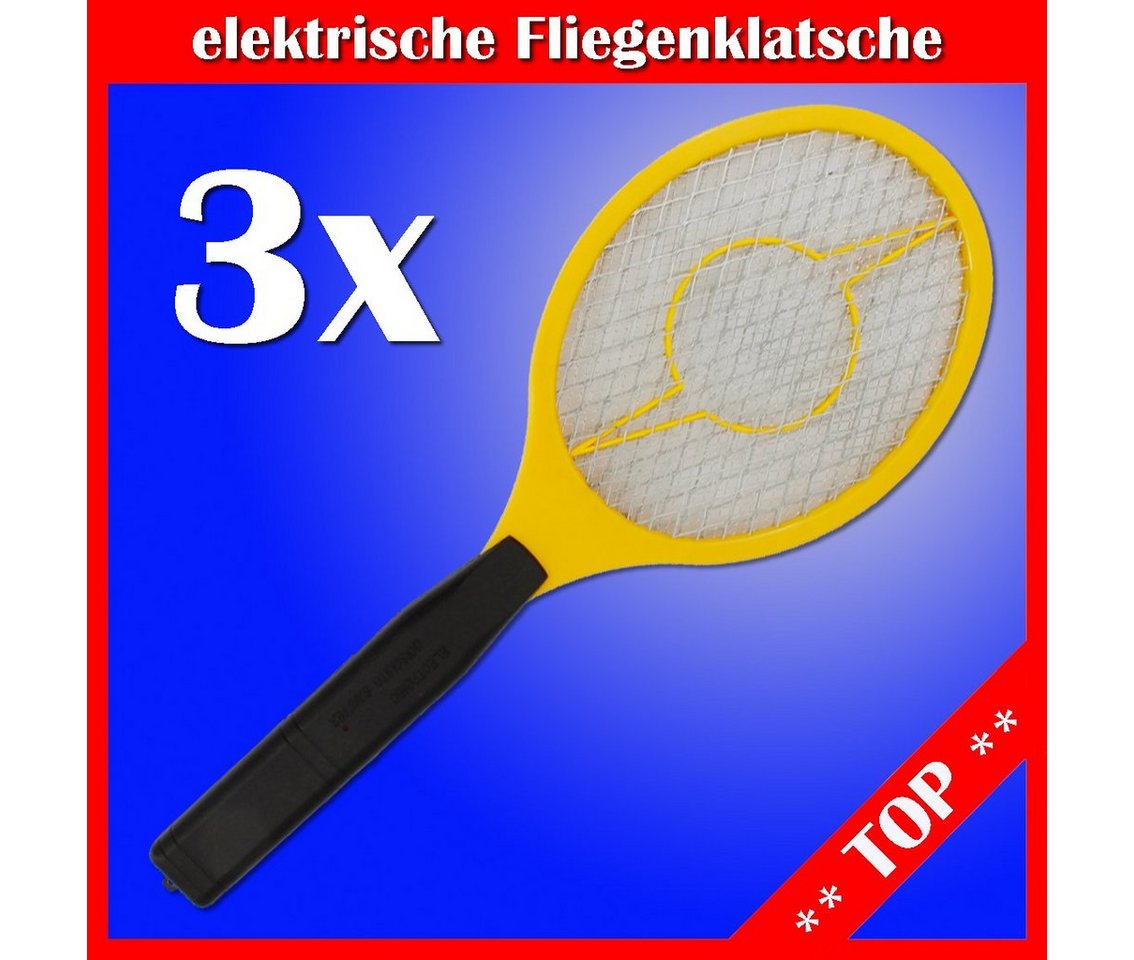 TRANGO Moskitonetz (3er Pack FL2004-3 elektrische Fliegenklatsche - Mückenfänger - Obstfliegenfänger, 3 St., Fliegenfänger – Spinnenfänger), Mückenjäger – Flieg – Bild 3 von 5