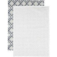 tranquillo 2er-Set Bio-Geschirrtücher "ORIENTAL", 70 x 50 cm, white