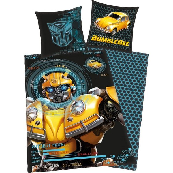 Transformers Kinderbettwäsche Bumblebee, Renforcé, 2 teilig, mit coolem Motiv