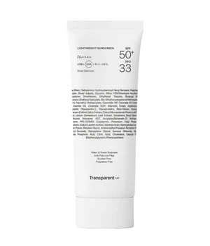 Transparent Lab Lightweight Sunscreen Spf 50+ Sonnencreme · 100 ml