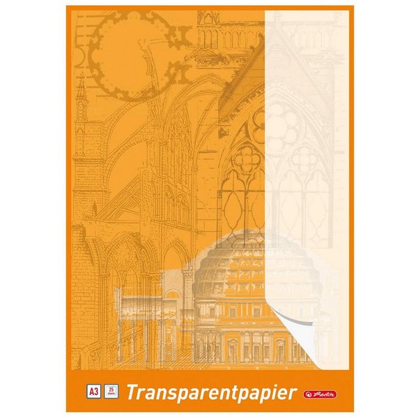 Herlitz Transparentpapier Herlitz Transparentpapierblock A3 25 Blatt
