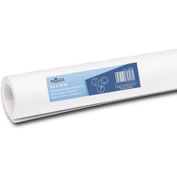 Phönix Transparentpapier Phönix Schnittmusterpapier transparent 0.6 x15m