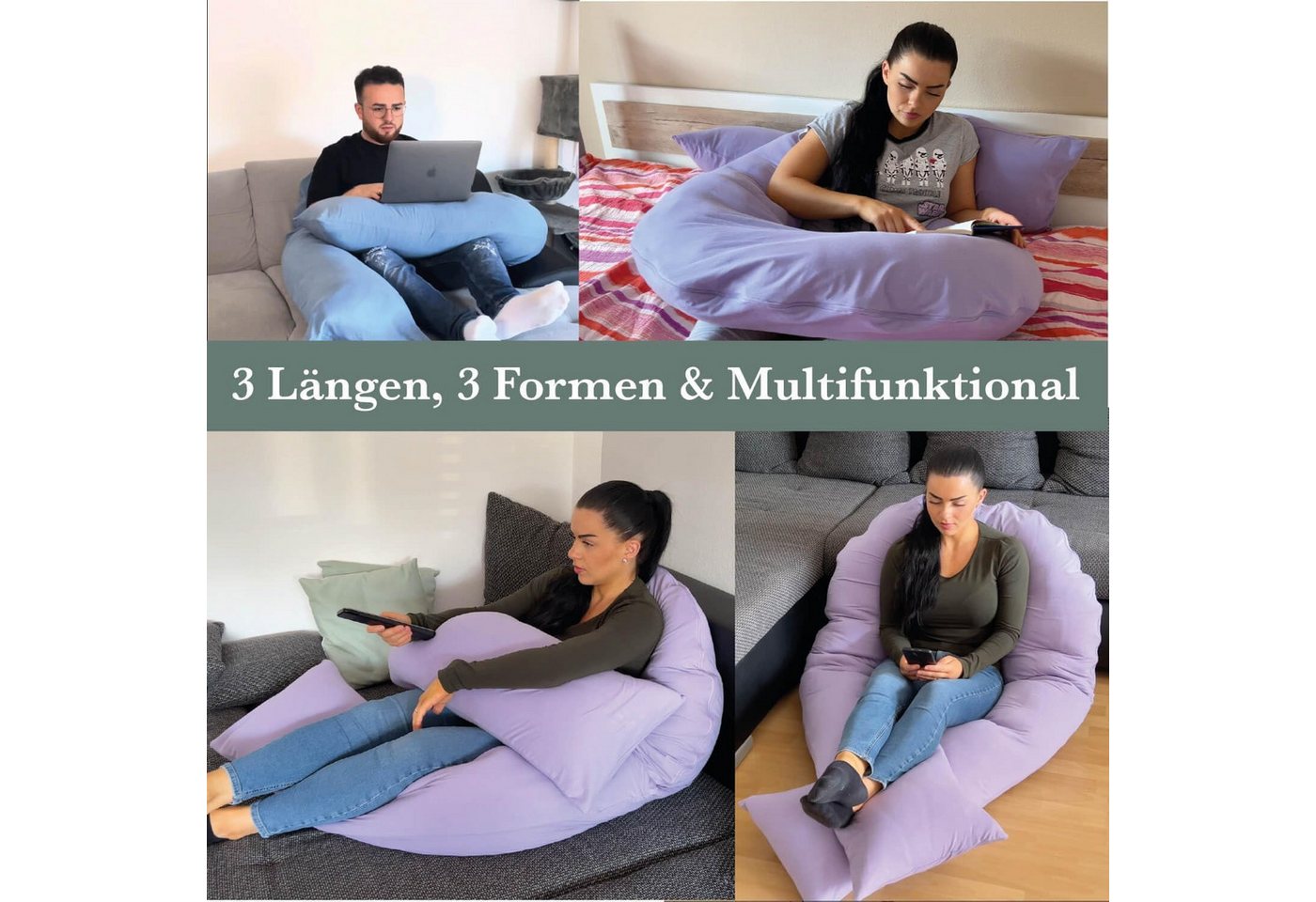 Traumreiter Seitenschläferkissen J Visco Seitenschläferkissen mit Memory Foam Support – Bild 5 von 5