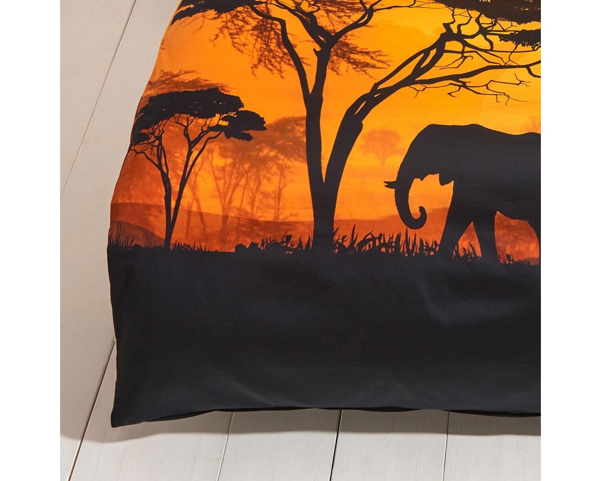 TRAUMSCHLAF Bettwäsche Afrika, Mako Satin, 2 teilig, traumhaftes Design in einzigartiger Haptik – Bild 3 von 4