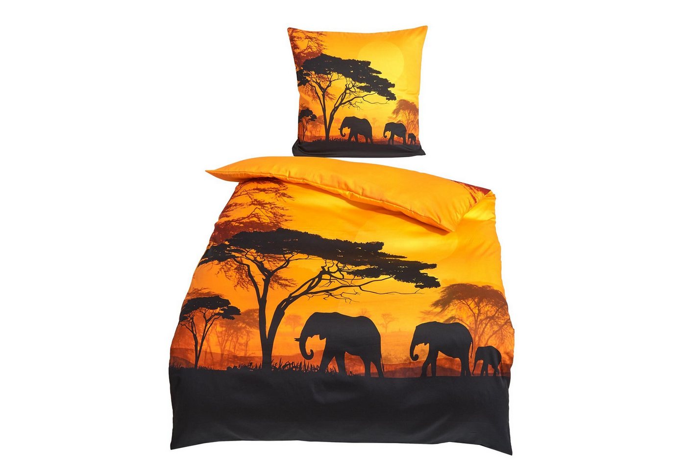 TRAUMSCHLAF Bettwäsche Afrika, Mako Satin, 2 teilig, traumhaftes Design in einzigartiger Haptik – Bild 4 von 4