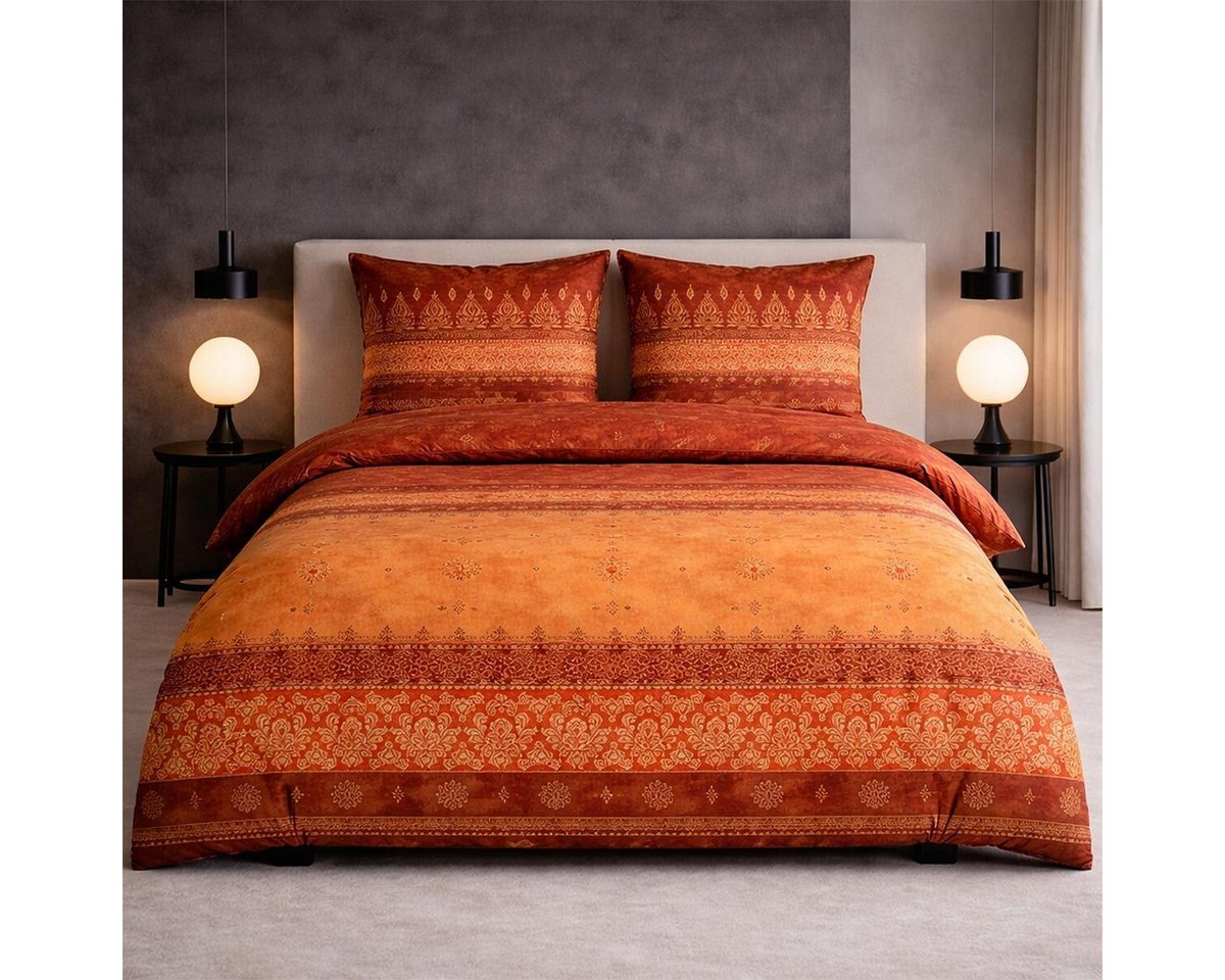 TRAUMSCHLAF Bettwäsche Amara, Mako Satin, 2 teilig, hochwertige Satin Bettwäsche – Bild 4 von 4