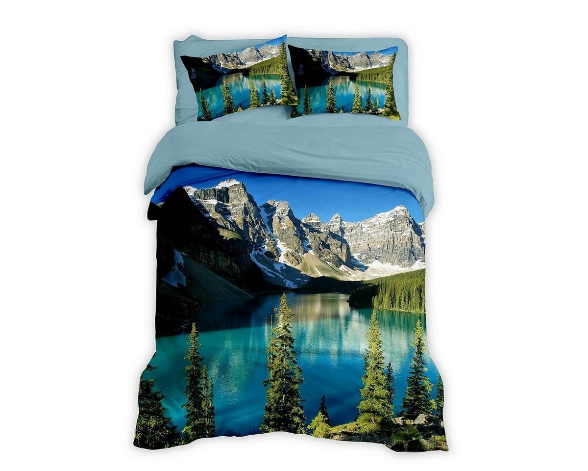 TRAUMSCHLAF Bettwäsche Bergsee, Renforce, 2 teilig, herrliches Design in strapazierfähiger Qualität – Bild 2 von 2