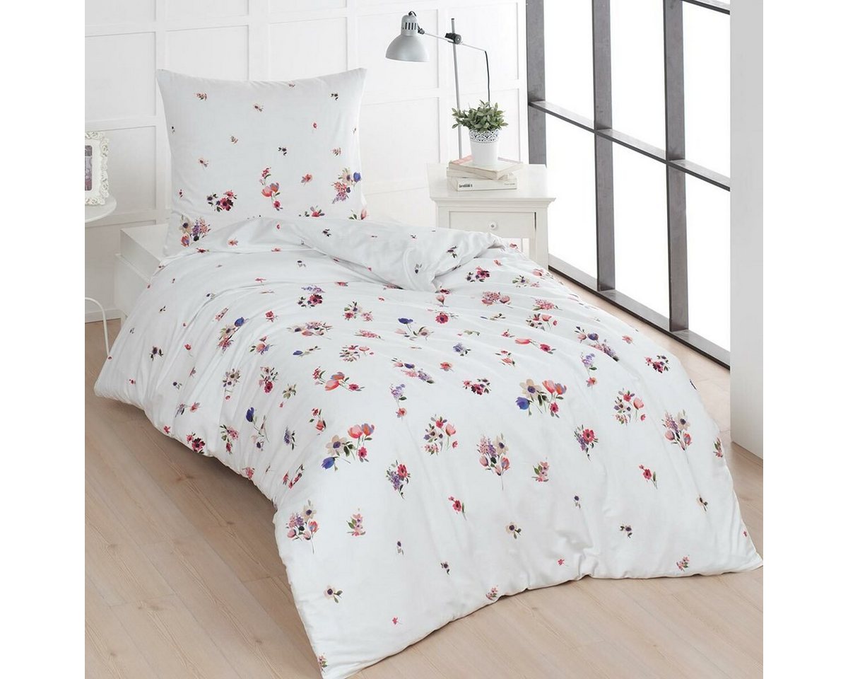 TRAUMSCHLAF Bettwäsche Claude, Mako Satin, 2 teilig, romantisches Blumendesign – Bild 2 von 4