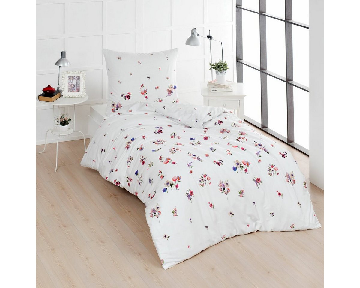 TRAUMSCHLAF Bettwäsche Claude, Mako Satin, 2 teilig, romantisches Blumendesign – Bild 4 von 4