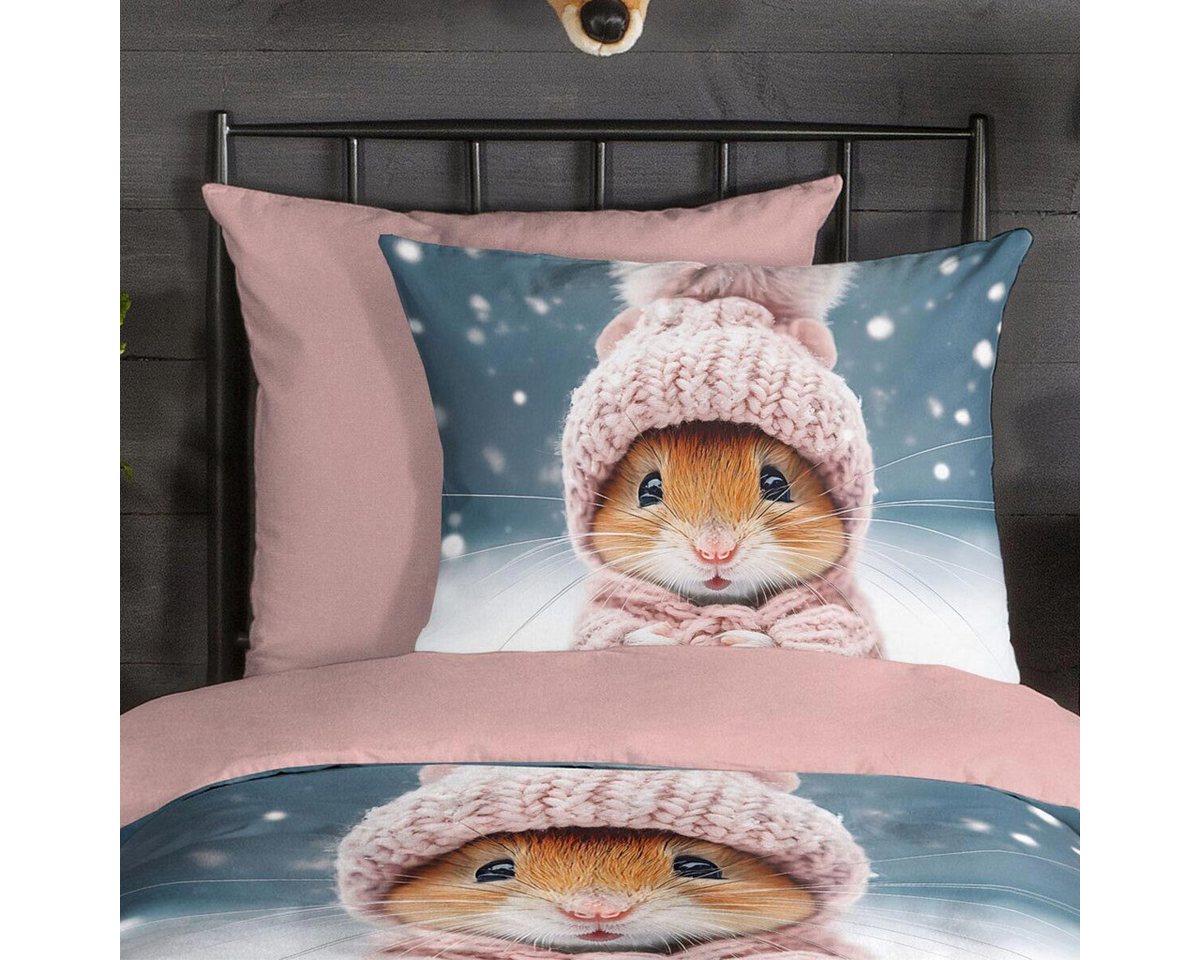 TRAUMSCHLAF Bettwäsche Hamster, Flanell, 2 teilig, besonders weich und warm – Bild 2 von 4