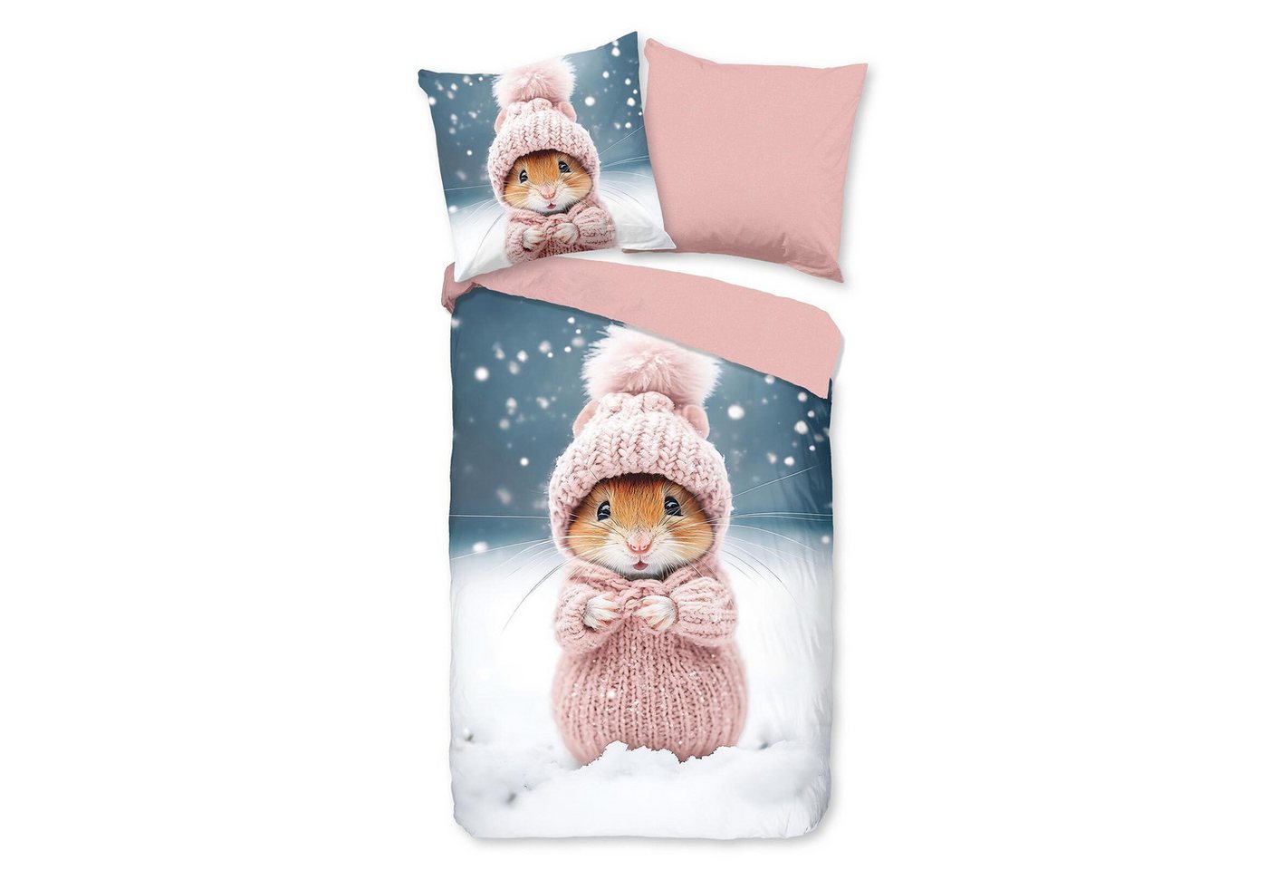 TRAUMSCHLAF Bettwäsche Hamster, Flanell, 2 teilig, besonders weich und warm – Bild 4 von 4