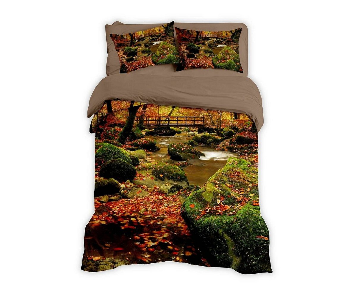 TRAUMSCHLAF Bettwäsche Herbstwald, Renforce, 2 teilig, herrliches Design in strapazierfähiger Qualität – Bild 3 von 3