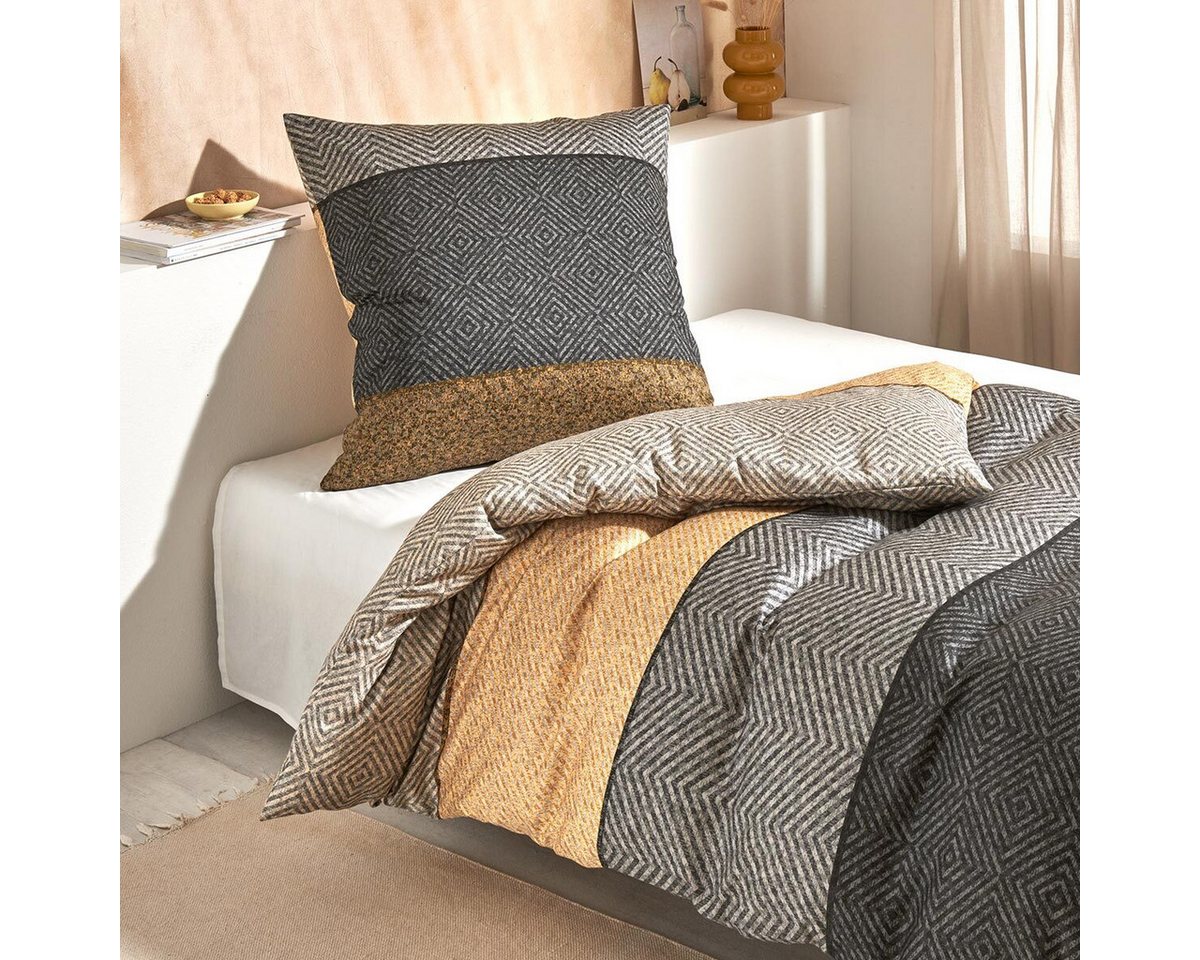 TRAUMSCHLAF Bettwäsche Kansas, Mako Satin, 3 teilig, hochwertige Satin Bettwäsche – Bild 2 von 4