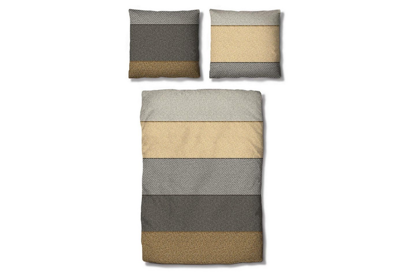 TRAUMSCHLAF Bettwäsche Kansas, Mako Satin, 3 teilig, hochwertige Satin Bettwäsche – Bild 4 von 4