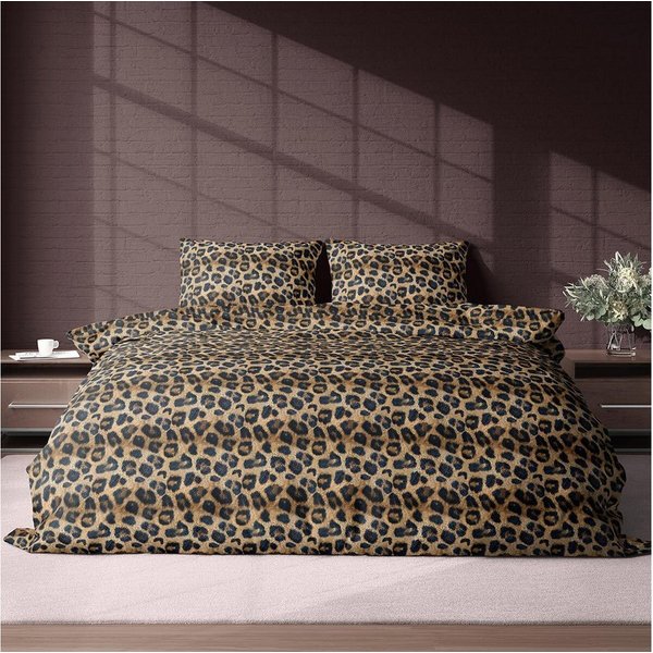 TRAUMSCHLAF Bettwäsche Leo, Flanell, 2 teilig, Flanell-Winterbettwäsche in toller Leo Optik