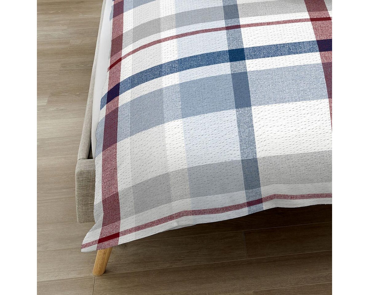 TRAUMSCHLAF Bettwäsche Madras, Seersucker, 2 teilig, klassische Seersucker Bettwäsche im Karo Design – Bild 3 von 4